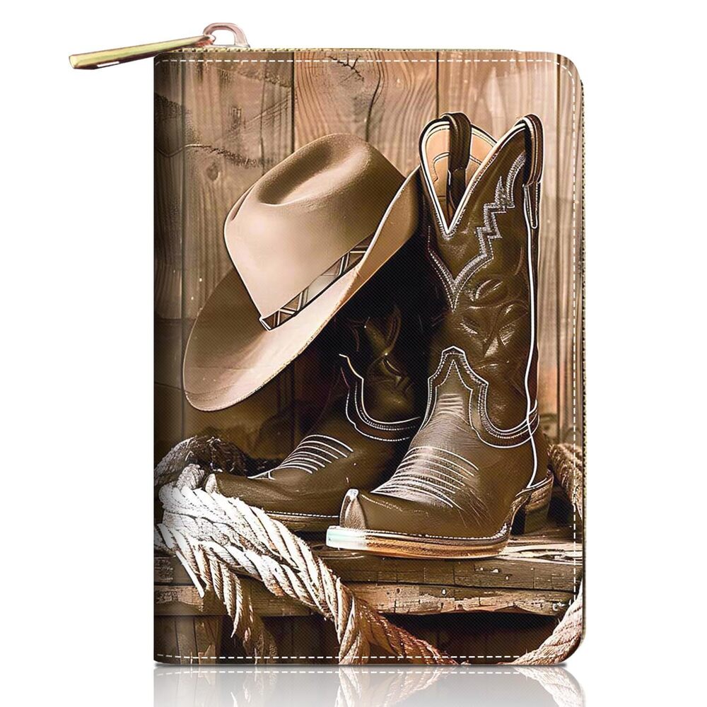 4010 Credit Card Holder Wallets , Western Cowboy Equipment Boots and Hat